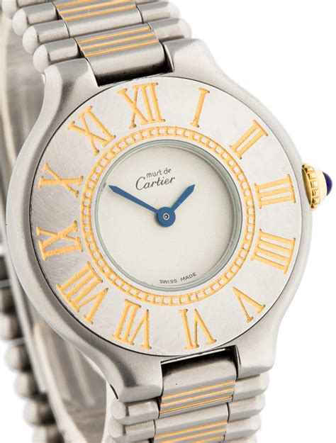 cartier must 21 women's watch|cartier must 21 for sale.